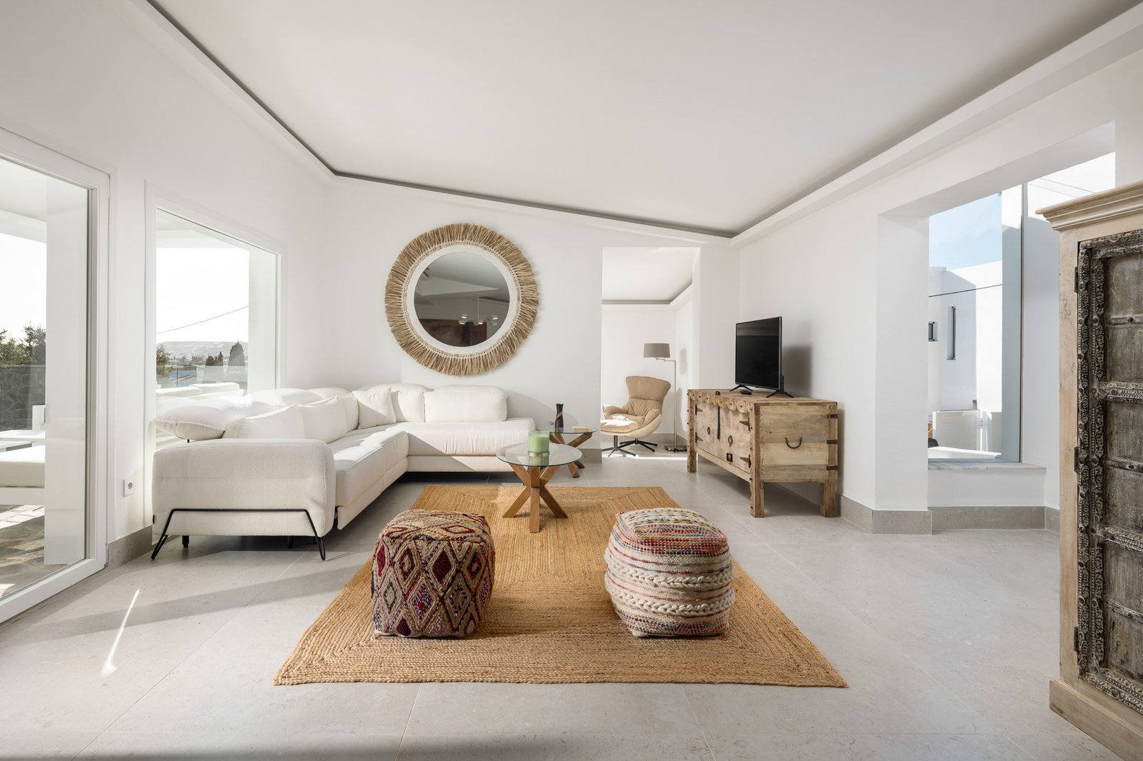 Bright living room at Viewpoint Villa